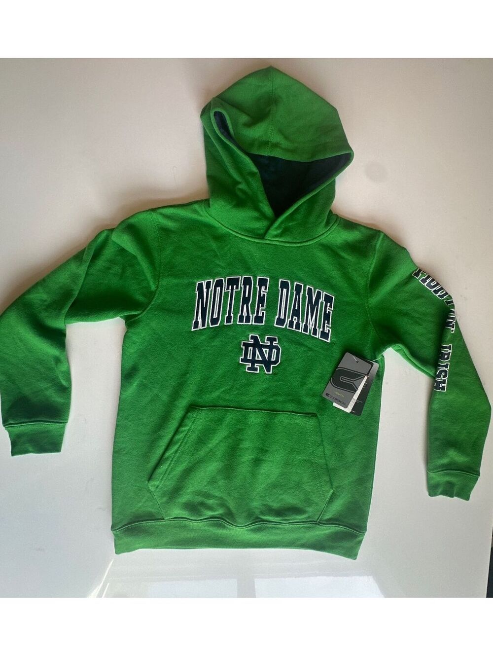 Notre Dame Fighting Irish Colosseum Green Pullover Hoodie - Youth Medium (M)
